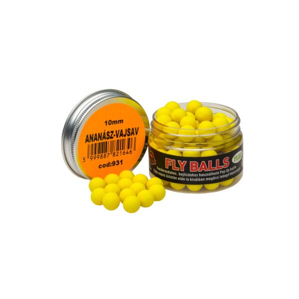 flyballs-ananasz-vajsav-10mm Ananas-Buttersäure-Fliegenbälle, fluoreszierend, 10 mm – 30 g