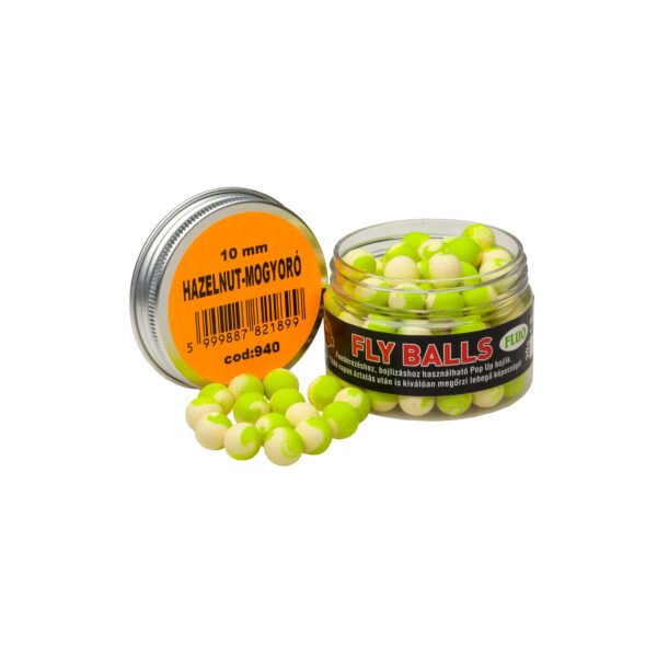 Haselnuss-Fliegenkugeln fluoreszierend 10 mm - 30 g